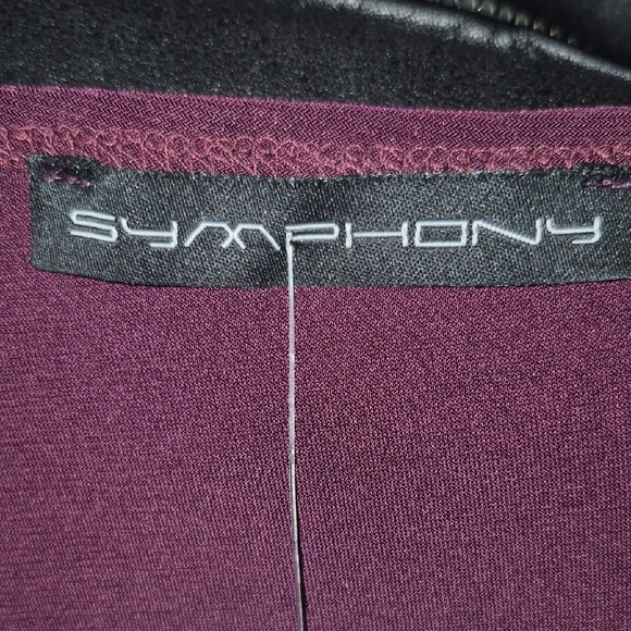 Symphony Purple One Shoulder Dress With Rhinestones. - Picture 5 of 6